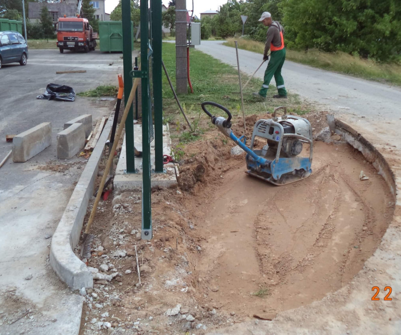 Didelių gabaritų atliekų surinkimo aikštelės,  adresu Vytauto g. 52 A, Joniškėlio m., Pasvalio rajone  įrengimo darbai