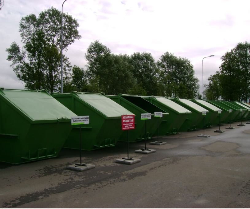 Didelių gabaritų atliekų surinkimo aikštelės Biržų rajone, Vabalninke, Kosmonautų g. 8 įrengimo darbai
